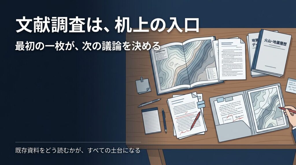 文献調査は机上の入り口