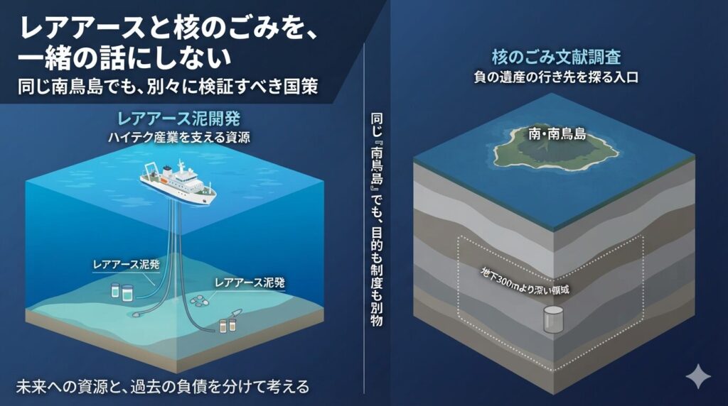 レアアース開発と核のごみ処分を分ける